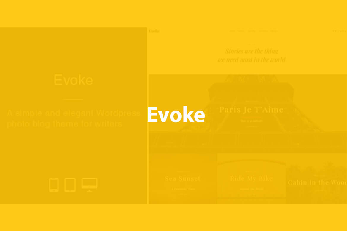 Evoke Photo Stories WordPress Blog Theme